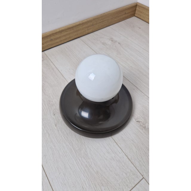 1970s Wall Lamp with Brown Light Ball by Achille and Piergiacomo Castiglioni for Arteluce, 1970s For Sale - Image 5 of 12