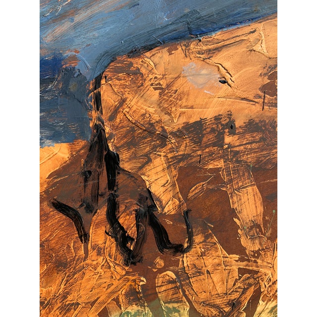 Sylvia Rutkoff (1919-2011) c.1960s “The Cowboy” Oil impasto on Masonite 42x36 period frame Signed on reverse in pencil...