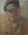 Impressionist Sketch of Elderly Man with Cap, 1920s-1940s, Oil on Board For Sale