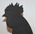 Handcrafted rooster weather vane on a wood plank base. This is a early hand cutout vane.