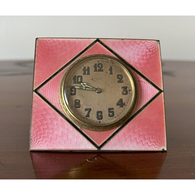 Art Deco Table Clock from Henry Capt Genève, 1930s For Sale - Image 3 of 14