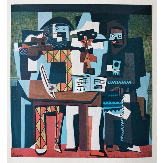 1960s After Pablo Picasso "Les Trois Musicien" Period Full-Color Print For Sale In Dallas - Image 6 of 7