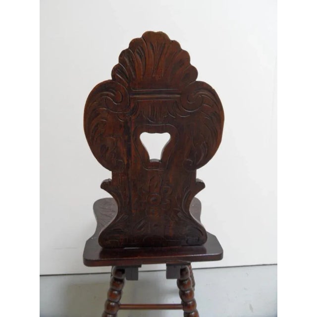 Antique Carved Hallway Chair For Sale - Image 9 of 10