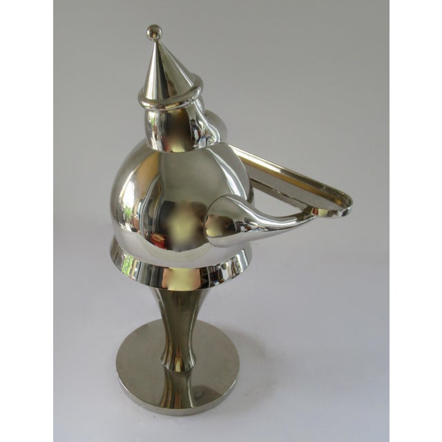 Huge Pottery Barn Santa Baby Silver Art Deco Style Vintage Christmas Collectible Candle Holder Chairish