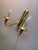 Gold Double Wall Lamp attributed to E. R. Nele for Temde, 1960s For Sale - Image 8 of 18