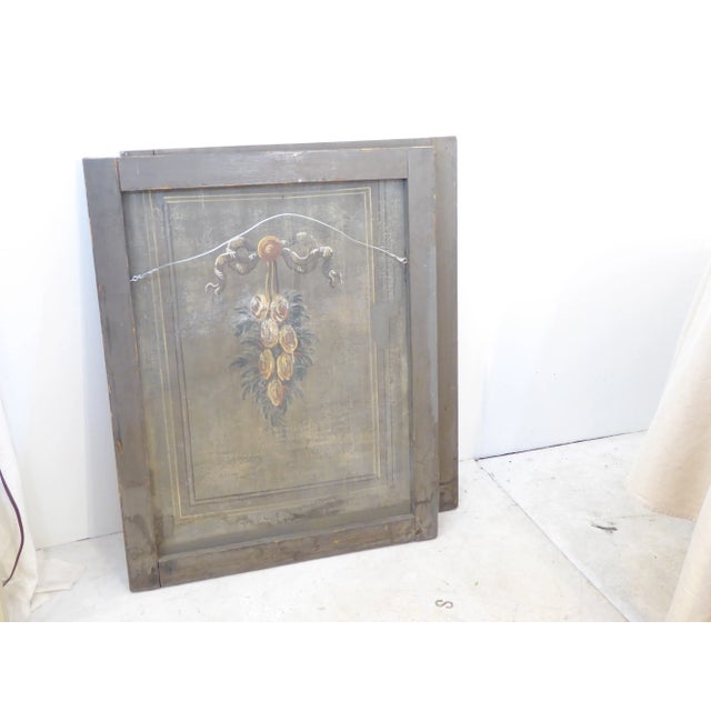 French 18th Century French Blue Gray Screen Panels - a Pair For Sale - Image 3 of 7