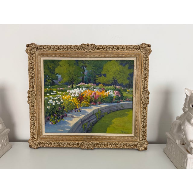 Early 20th Century Original William H. Eppens Wh Floral Landscape Framed Oil Painting For Sale In San Francisco - Image 6 of 11