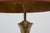 Brown Hollywood Regency Brass Cobra Table Lamp with Brown Shade, France, 1970s For Sale - Image 8 of 14