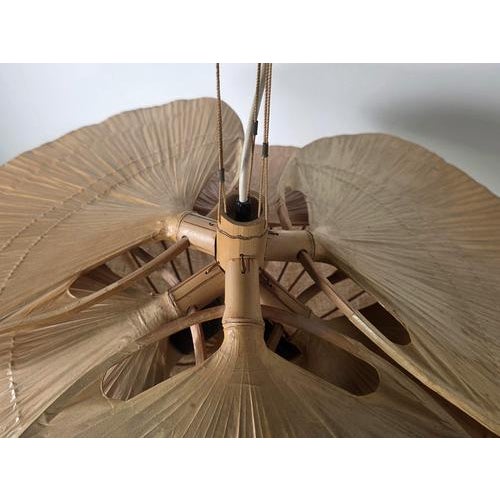1970s Uchiwa Hana Pendant Lamp by Ingo Maurer for Design M For Sale - Image 5 of 9