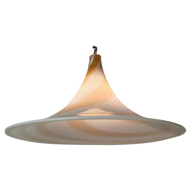 Murano Glass Swirl Pendant Lamp, 1970s For Sale - Image 12 of 12