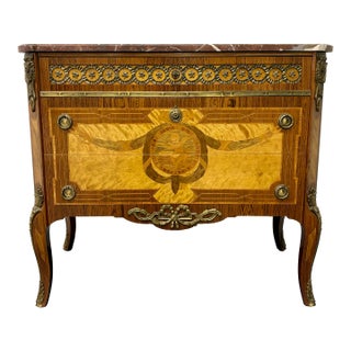 Antique Swedish Marble Top Commode For Sale