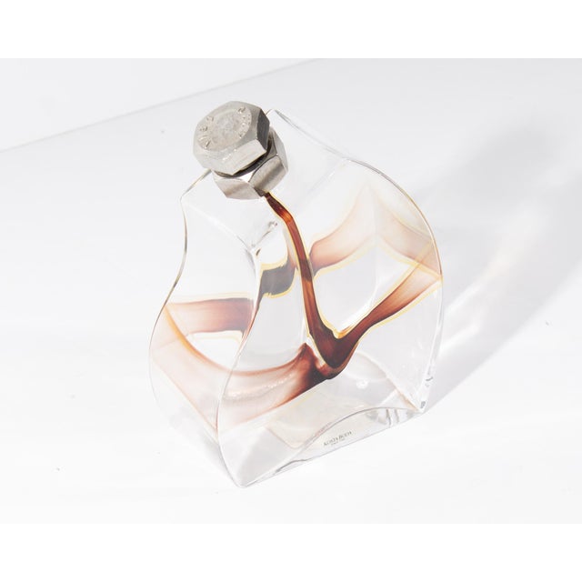 Contemporary Glass "Macho" Decanter by Kjell Engman for Kosta Boda For Sale - Image 3 of 10
