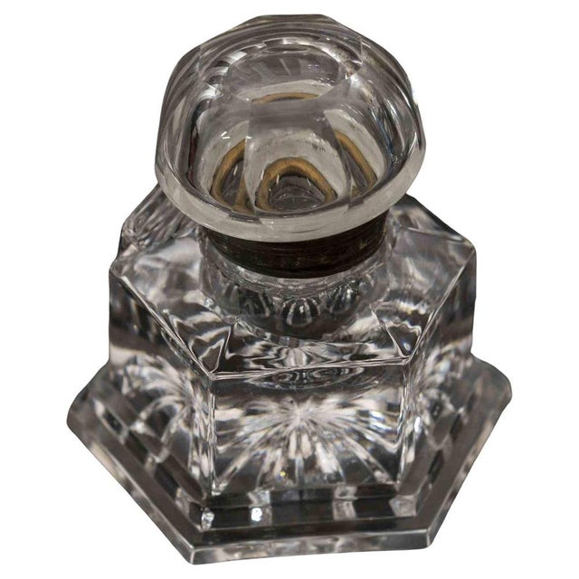 Hexagonal Crystal Inkwell, Italy, 20th Century For Sale - Image 5 of 5