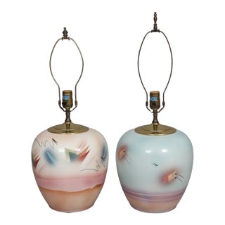 1980s Judith Stiles Postmodern Table Lamps - a Pair For Sale