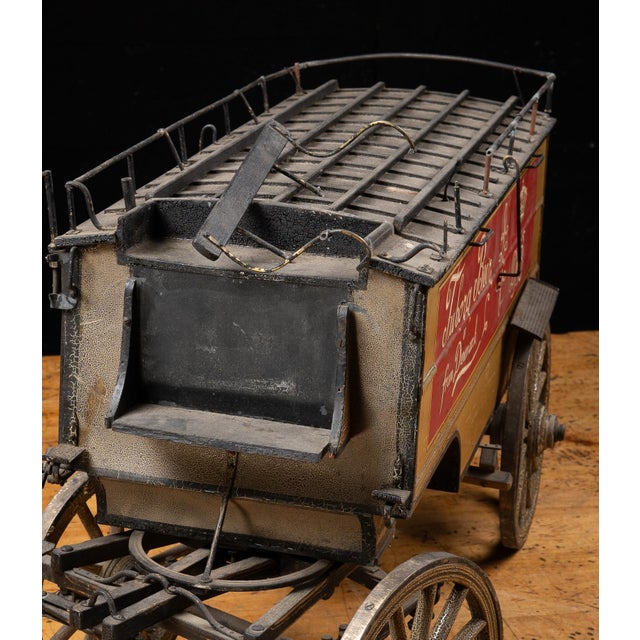 Wood Antique Tuborg Beer Horse-Drawn Delivery Wagon Exhibition Model, Circa 1900s–1920s For Sale - Image 7 of 14