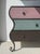 Shabby Chic Whimsical Wavy Metal Dresser With Colorful Laminate For Sale - Image 3 of 8
