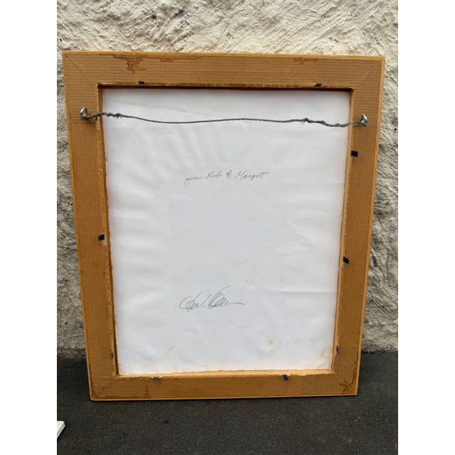 Abstract 1990s Cubist Style "Lo Specchio" (The Mirror) Pencil on Paper Signed Artist Proof For Sale - Image 3 of 5