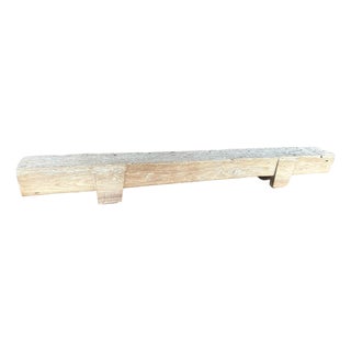Andrianna Shamaris Bleached Teak Wood Log Bench For Sale