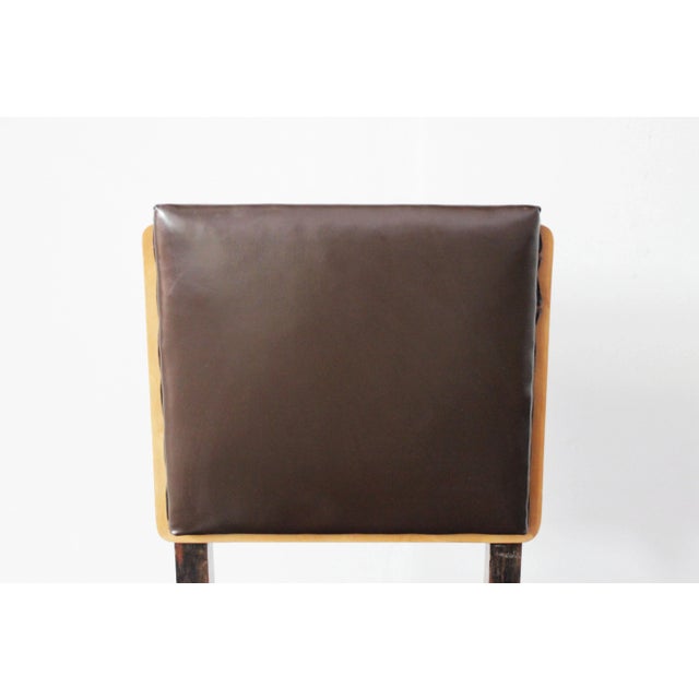 Art Deco Style Italian Maple & Zebrawood Dining Chair, 1940s For Sale - Image 11 of 15