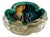 Turquoise Amber Glass Bowl by Mdina, 1970s For Sale