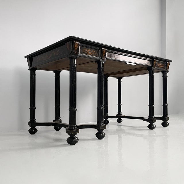 Wood Antique Italian Wooden Desk, 1800s For Sale - Image 7 of 13