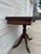 Vintage Duncan Phyfe Style Mahogany Pedestal Game Table With Brass Paw Feet For Sale In New York - Image 6 of 12