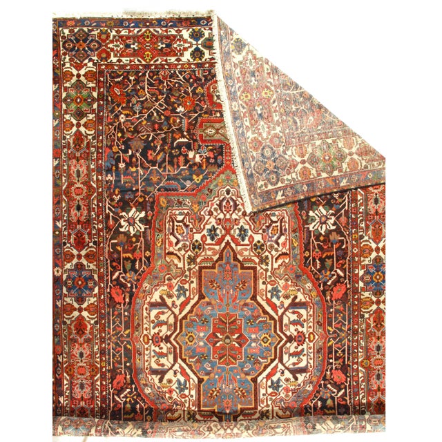 Early 20th Century Pasargad NY Antique Persian Bakhtiari Hand-Knotted Rug - 11'3" x 19'7" For Sale - Image 5 of 8