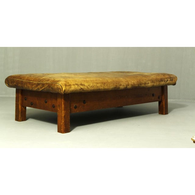 Large Leather Daybed, 1920s For Sale - Image 10 of 11