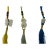 Enhance your decor with the Chinese Jade Stone Carved Accent Charm Tassel Display Art, a sophisticated piece that...