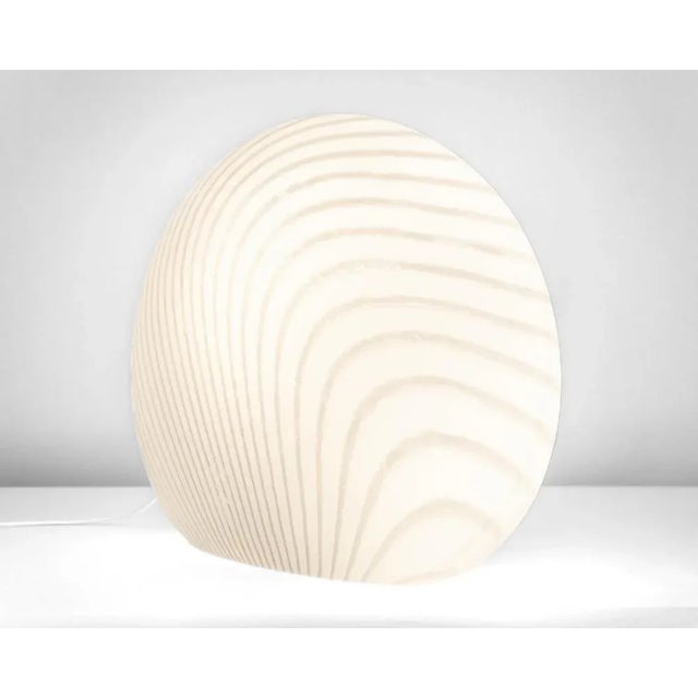 Large Glass Table Lamp with Zebra Pattern from Peill & Putzler, Germany, 1970s For Sale - Image 3 of 11