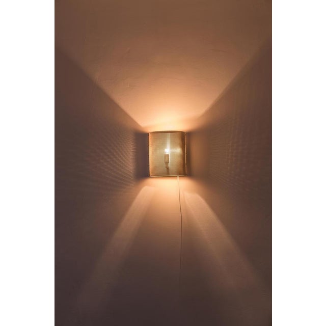 79 Wall Lamp in Brass with Aluminum and Steel with 18k Gold by Marine Breynaert For Sale - Image 10 of 12