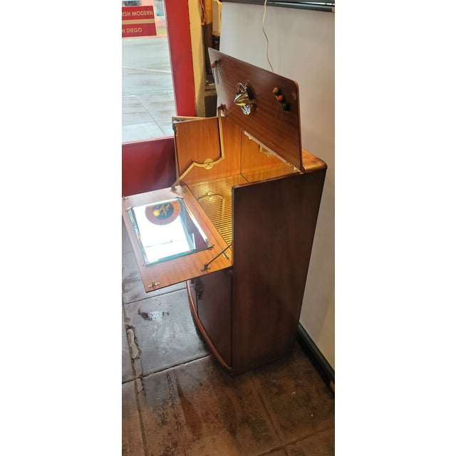 Wood Art Deco Cocktail Bar Cellarette Dry Bar For Sale - Image 7 of 7