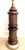 This unique turned wood lamp (believed to be walnut) has a lovely rush accent "rope" around the column in two sections. It...