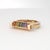 Twistable 14k Yellow Gold Diamond Multi Sapphire Ring 0.27 Carats Size 6.75 For Sale - Image 16 of 18