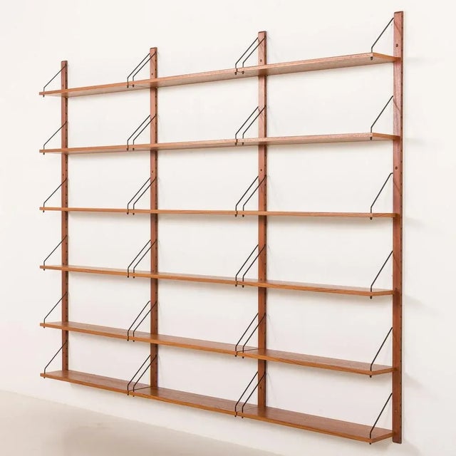 Wood Mid-Century Danish Teak Shelving Unit, 1970s, Set of 18 For Sale - Image 7 of 14