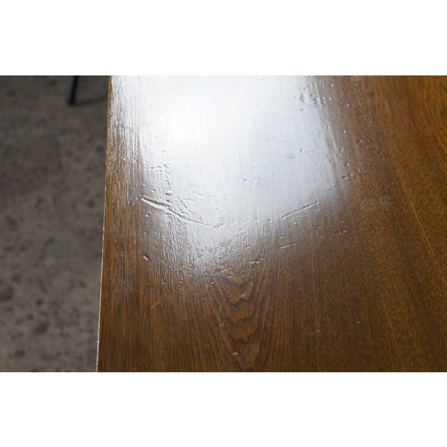 Wood Mid Century Chinoiserie Walnut Burl Triple Dresser & Mirror Credenza Buffet MCM For Sale - Image 7 of 13