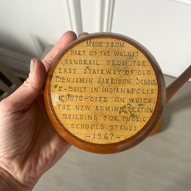 Mid-Century 1967 Handmade Extra Tall Wooden Candlestick Holders - Set of 2 For Sale In Chicago - Image 6 of 9