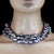 Ajd 18 Inch Three Strand Peacock Color Keshi Pearl Necklace For Sale - Image 4 of 5
