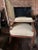 French Antique French Louis XV–Style Bergère Chair, Yellow Gingham Upholstery For Sale - Image 3 of 8