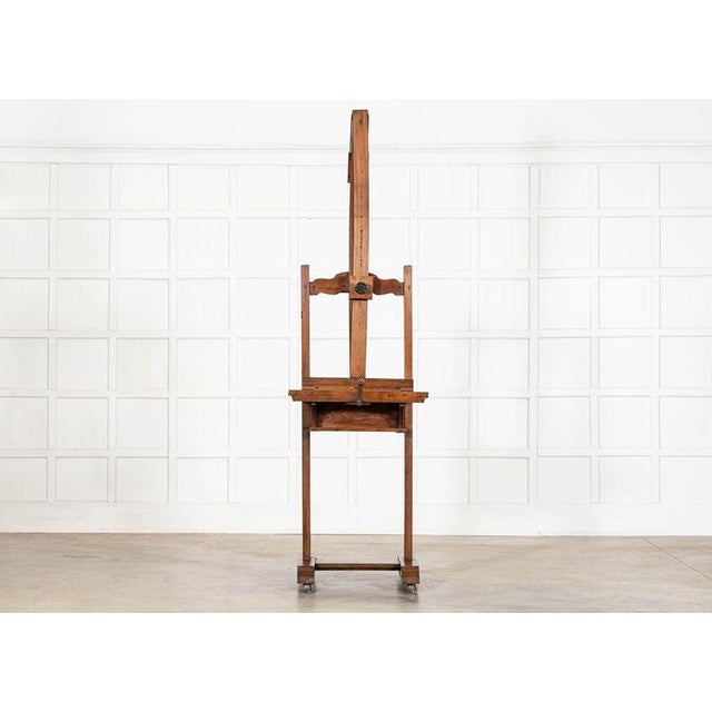 Large English Oak Artists Easel, 1920 For Sale - Image 10 of 15