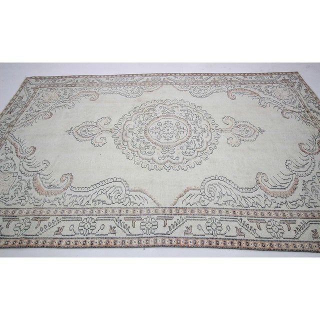 1960s Vintage Washed Out Turkish Rug 6′ × 9′10″ Chairish