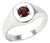 Garnet Signet Gemstone Ring, 925 Silver Unisex Handmade Ring Us 7 For Sale