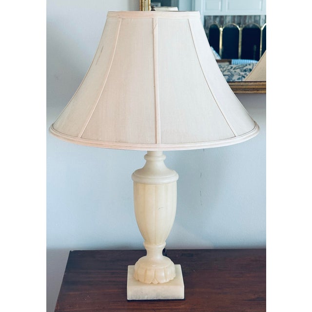Sarreid Carved Alabaster Lamps- A Pair For Sale In Savannah - Image 6 of 12