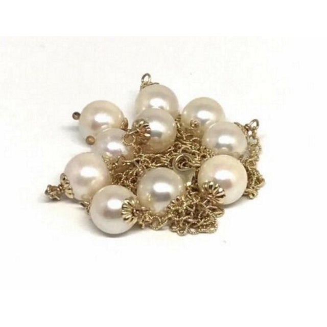 Akoya Pearl Necklace 14 Karat Gold Women Certified For Sale In New York - Image 6 of 18