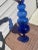 Mid-Century Modern Vintage Mid-Century Cobalt Blue Art Glass Beehive Vase For Sale - Image 3 of 7