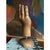 1980s Folk Art Carved Wood Sculpture of Hand For Sale - Image 5 of 12
