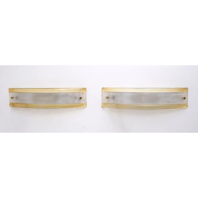 Goldenrod Postmodern Curved Sconces in Murano Glass from Leucos, 1980s, Set of 2 For Sale - Image 8 of 8