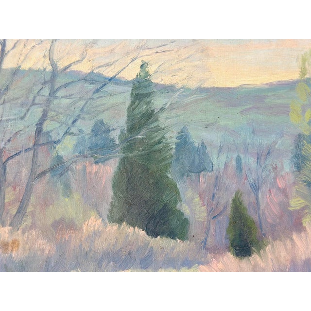 Vintage Landscape Oil on Board For Sale In Charleston - Image 6 of 8