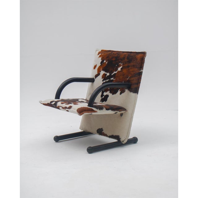 T-Line Armchair in Cowhide by Burkhard Vogtherr for Arflex, 1980s For Sale - Image 9 of 9