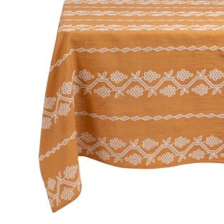 Sharland England Napa Tablecloth, Cognac For Sale